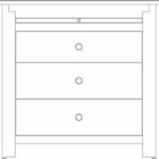 Hudson Limited 3-Drawer Nightstand with Pullout
