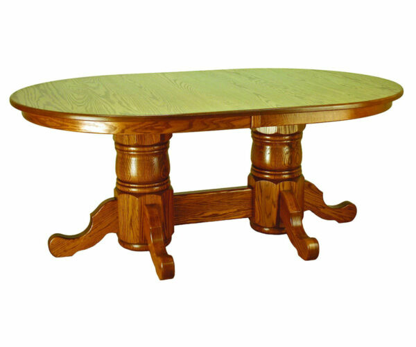 Turned Double Pedestal Table