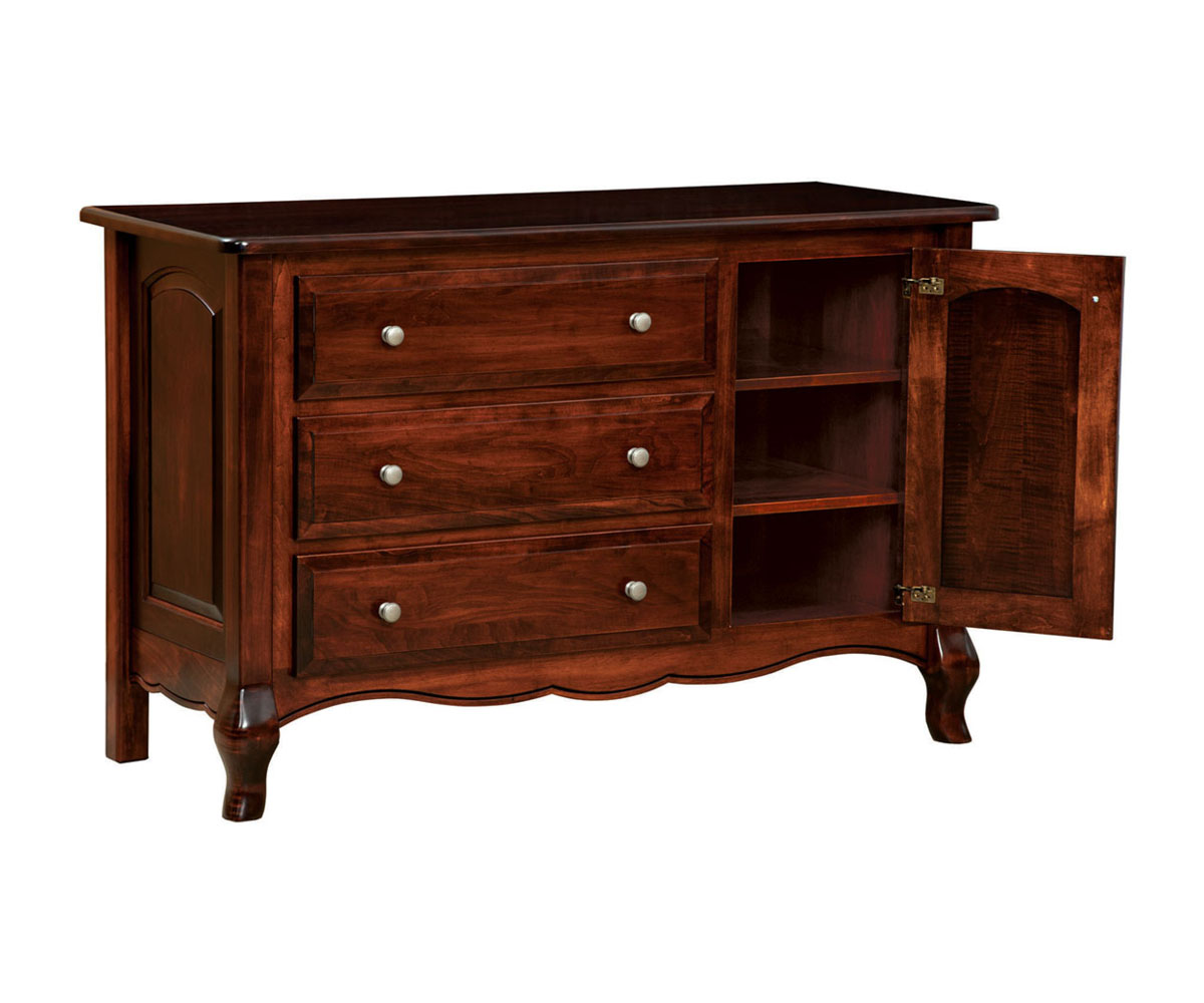 French Country 3 Drawer Dresser With Door - Image 2