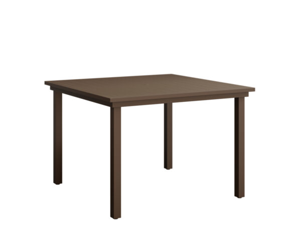 Vida 44" Square Dining Table Aluminum Top