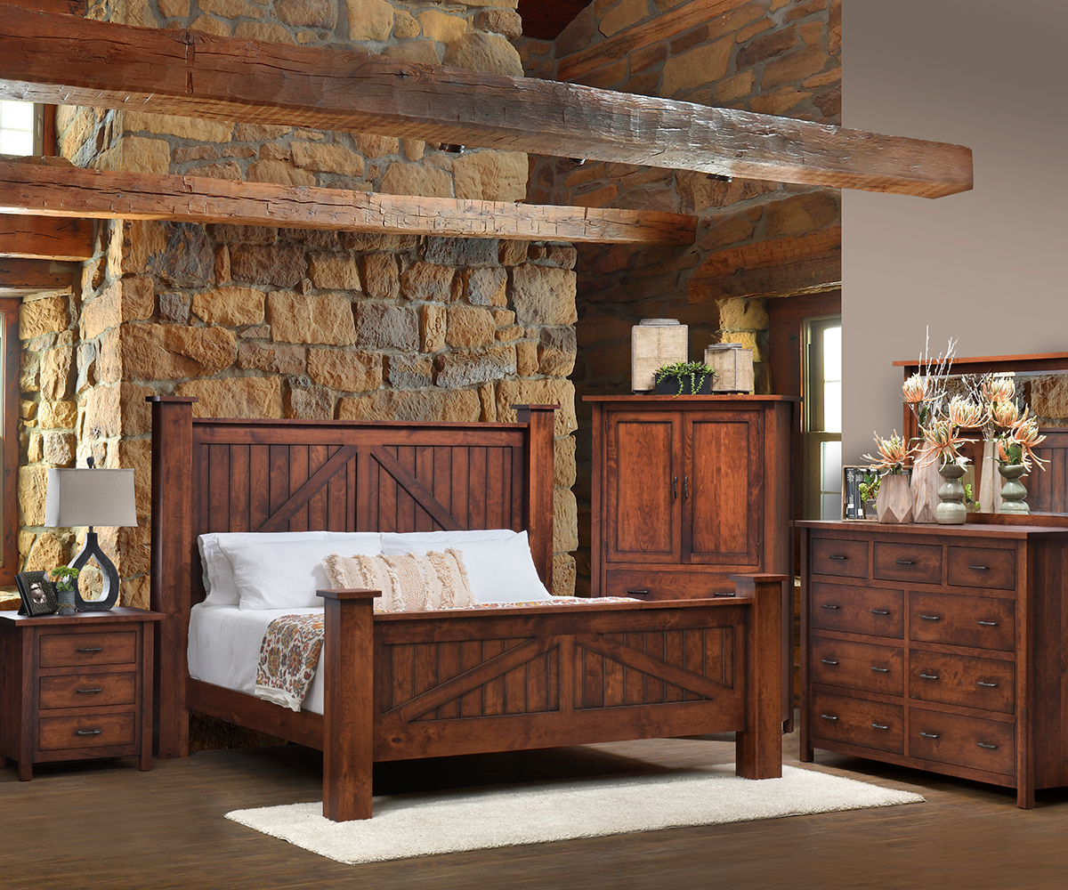 Mountain Lodge Panel Bed With Drawers To The Floor - Image 4