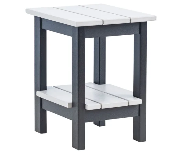 Modern End Table with Double Shelf