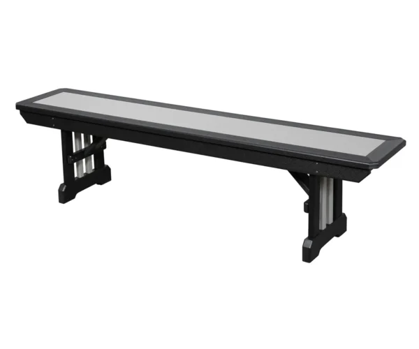 Straight Table Bench with Border